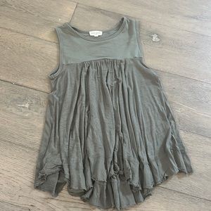 Anthropologie Sleeveless Frayed Hem Top